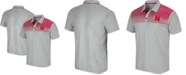 Colosseum Men's Gray Nebraska Huskers Needles Polo Shirt